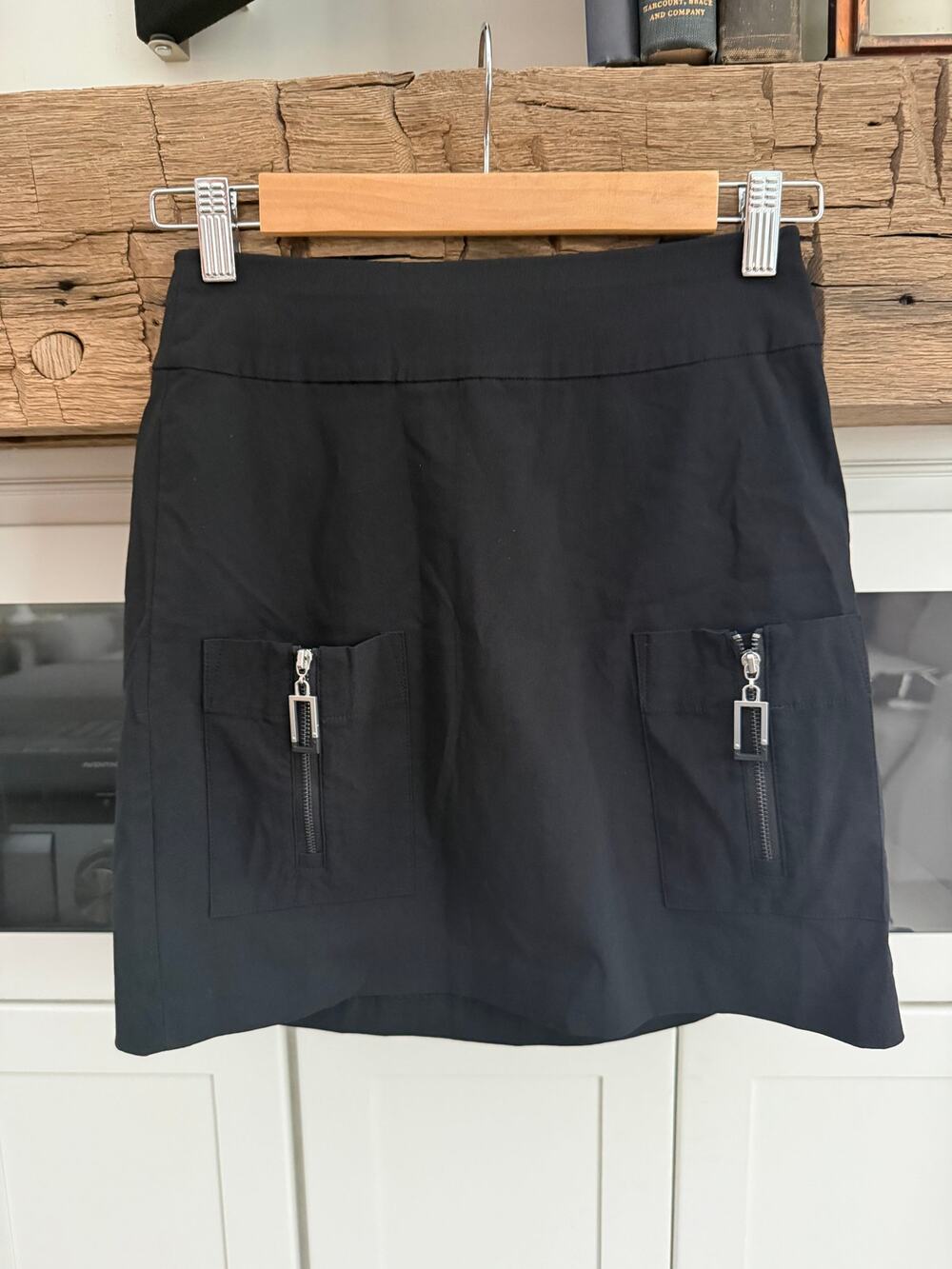 Jamie Sadock Black Golf Skort Sz 0 Zip Pockets Stretch Athletic Skirt
